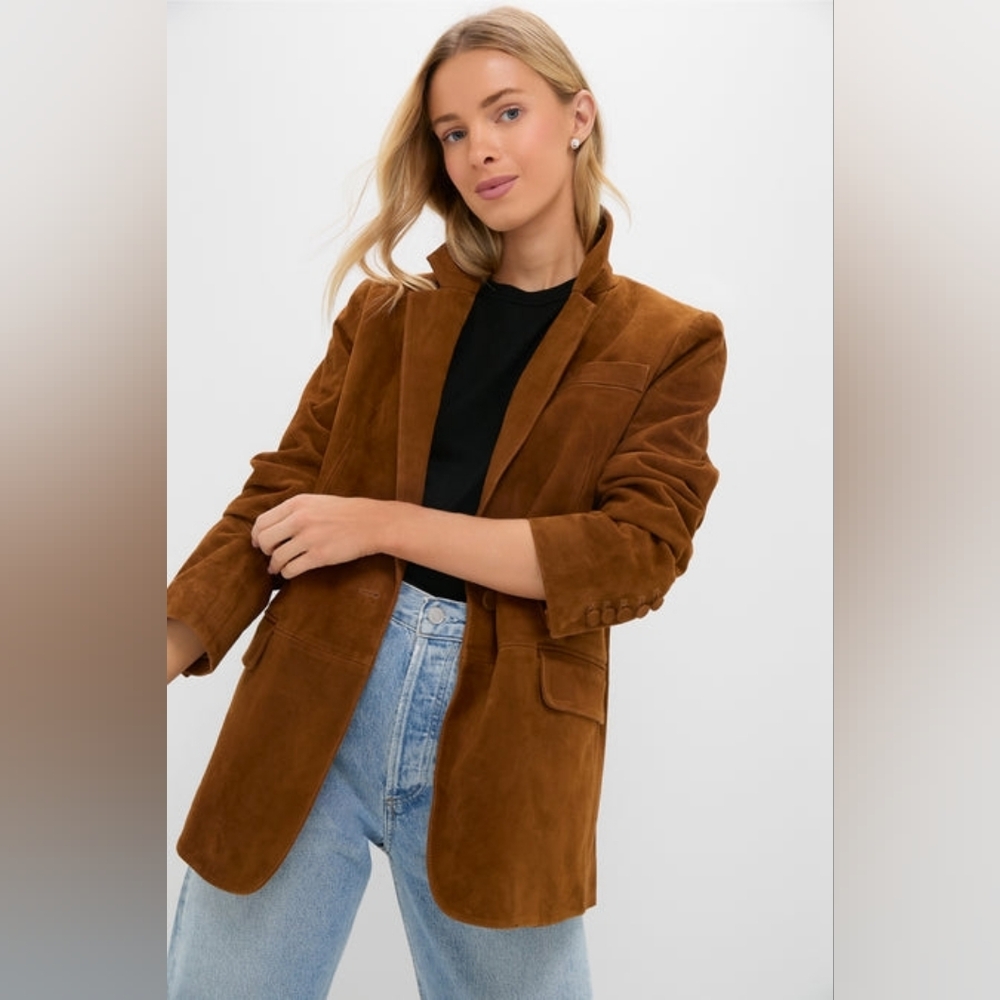 Tuckernuck Toffee Suede Leo Blazer Jacket